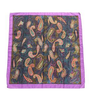 Vintage Paisley Print Silk Scarf By Pilgrim Luxurious Accessory Headwear